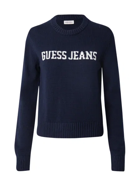 GUESS JEANS Pulover bleumarin alb