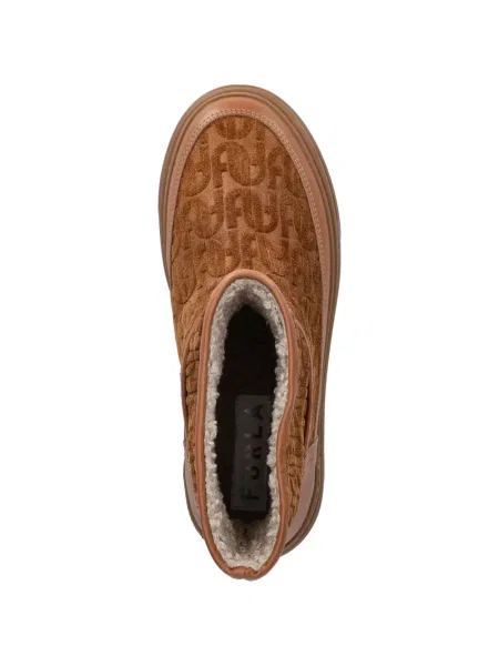 Botine Furla cu platformă maro