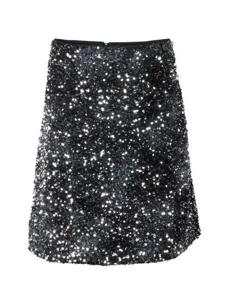 Fusta mini Weekend Max Mara în linie A negru