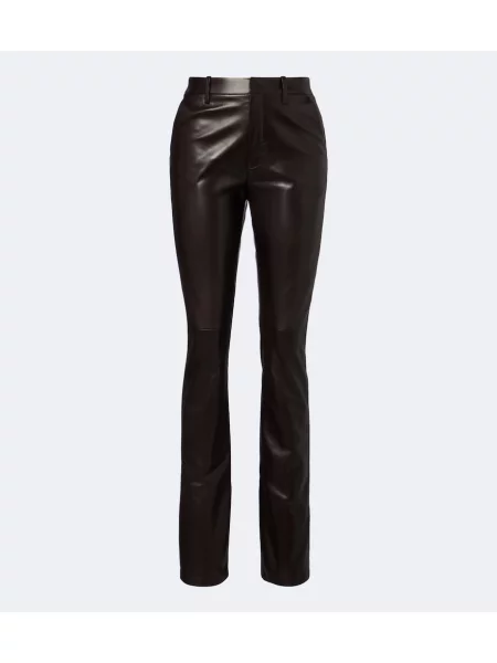 Pantaloni Ralph Lauren Collection din piele maro
