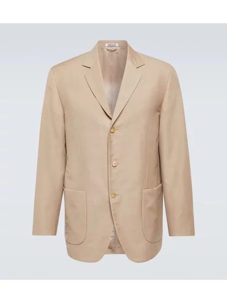 Marynarka Auralee wełniana beżowa