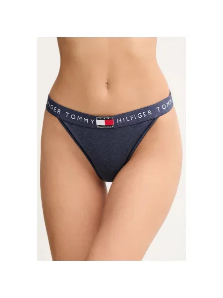 Chiloți tanga Tommy Hilfiger albastru