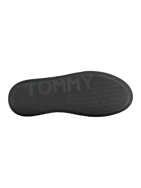 Sneakersy Tommy Hilfiger skórzane biznesowe czarne