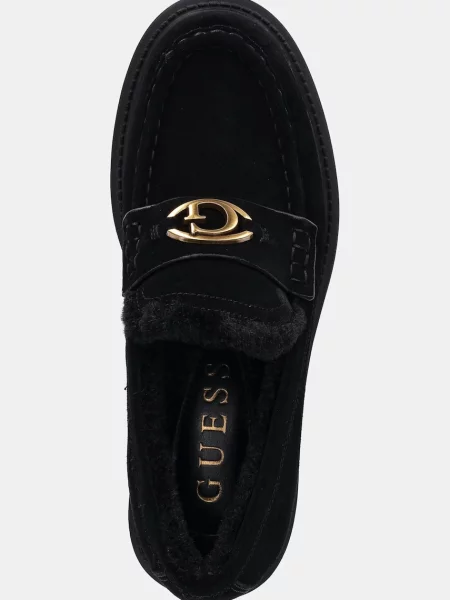 Замшевые мокасины Guess черные