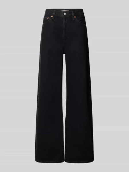 Jeansy z szerokimi nogawkami z mieszanki bawełny model RIBCAGE' Levi's® 300 czarne