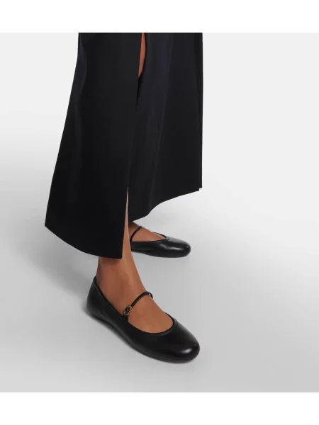 Balerini Gianvito Rossi din piele negru
