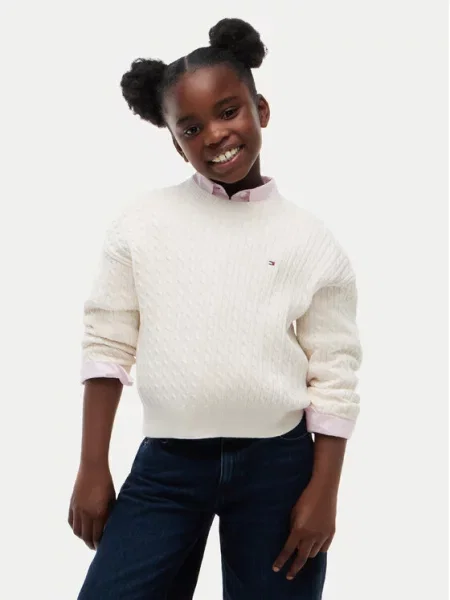 Tommy Hilfiger Sweter Kremowy