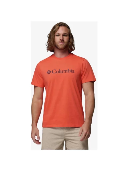 Koszulka z krótkim rękawem Columbia CSC Basic Logo żywy S pomarańczowy