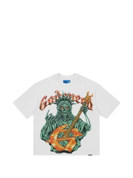 Tricou Godspeed cu imagine alb