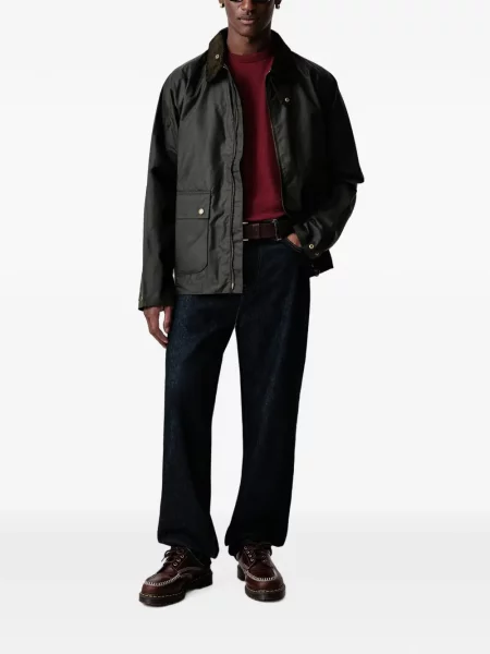 Pulover Barbour cu broderie cu decolteu rotund roșu