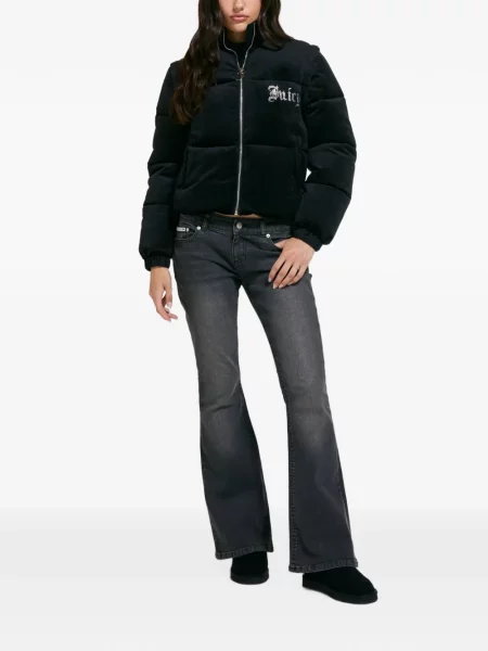 Μπουφάν Juicy Couture με αυτόγραφο μαύρο