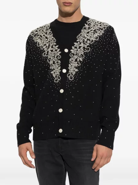 Cardigan Amiri cu aplicații negru