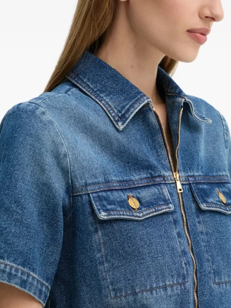 Rochie din denim A.p.c. de costum albastru