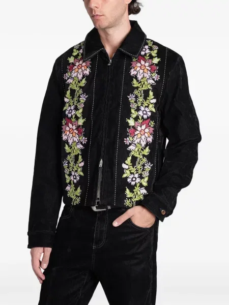 Geacă Amiri cu model floral negru