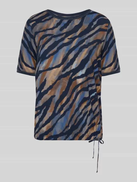 T-shirt o luźnym kroju z mieszanka Betty Barclay niebieska