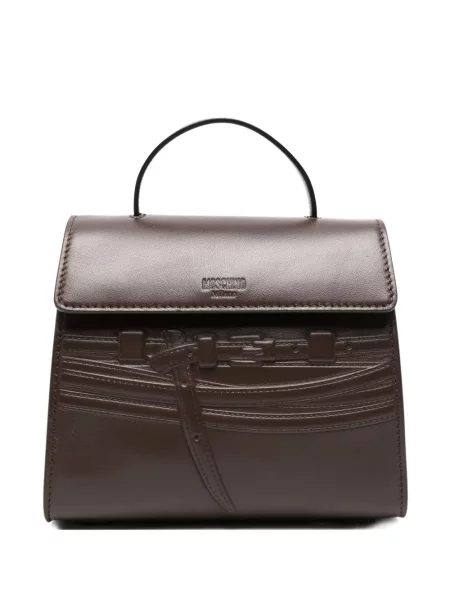 Geantă Moschino cu autograf maro