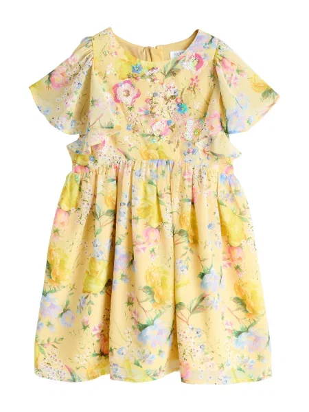Next Rochie / galben / verde / roz albastru