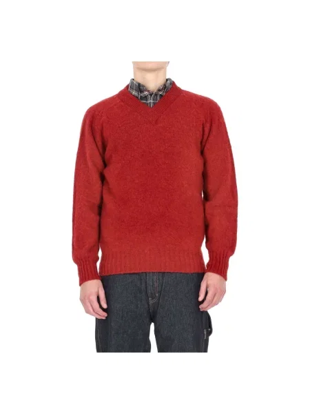 Sweter Howlin wełniany czerwony