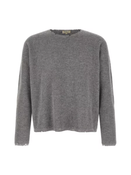 Sweter Second/layer wełniany szary