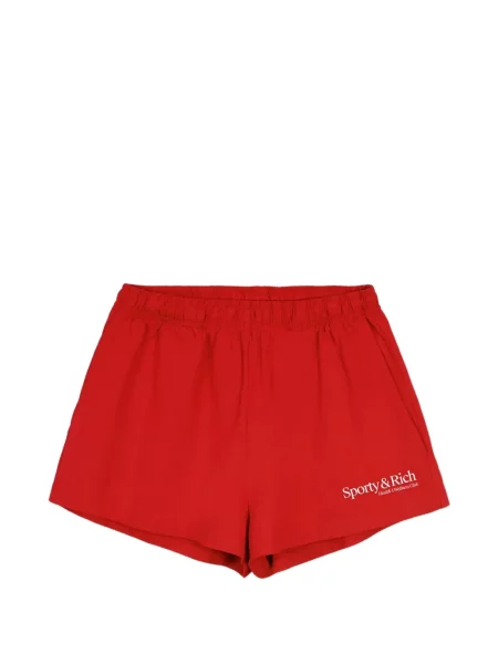 Pantaloni scurți Sporty & Rich cu imagine roșu