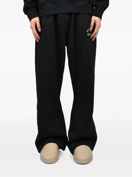 Pantaloni Essentials cu imagine evazate negru