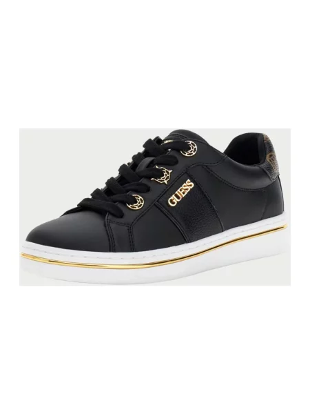 Sneakersy Guess skórzane czarne