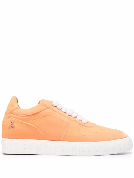 Sneakerși Philipp Plein de catifea portocaliu
