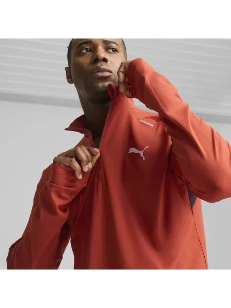 Bluza do biegania PUMA Run Cloudspun Zip mars red czerwona