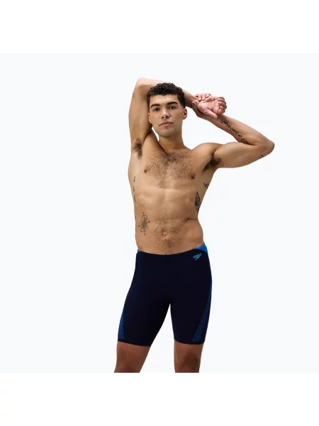 Мъжки шорти за плуване тип клин Speedo Hyper Boom Splice peacoat/lagoon blue черно