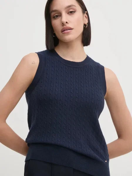 Volnen telovnik Tommy Hilfiger mornarsko modra