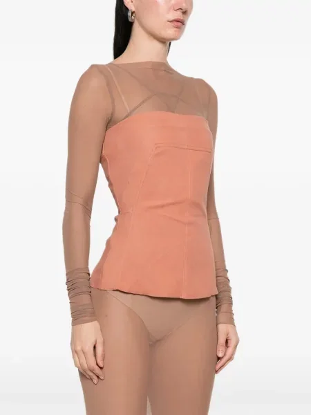 Bőr felső Rick Owens narancsszínű