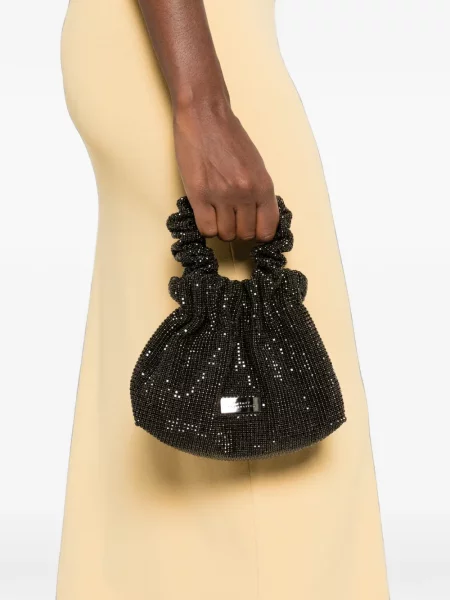 Geantă shopper Twenty Fourhaitch cu volane negru