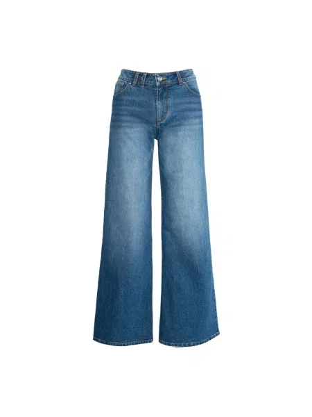 Szerokie jeansy Hést niebieskie