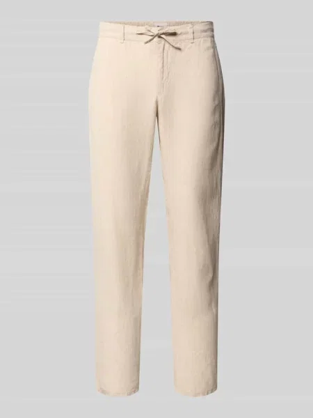 Spodnie z lnu o kroju slim fit z czystego lnu model Fabio' Brax