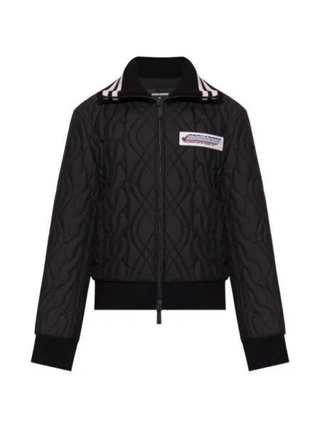 Matlasat geacă Dsquared2 cu autograf negru