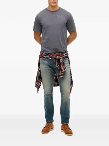 Marškinėliai Superdry pilka