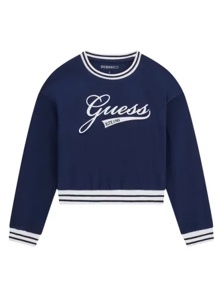 Guess bluza dziecięca granatowa