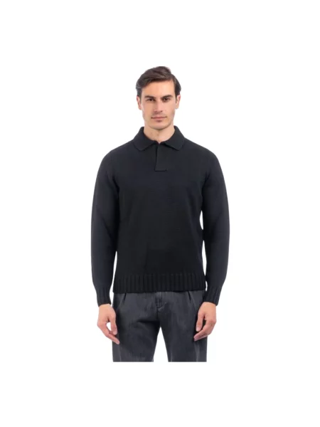 Sweter Filippo De Laurentiis wełniany niebieski