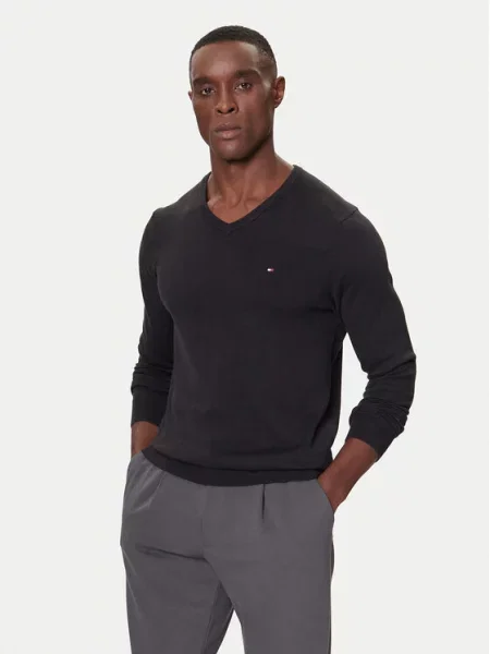 TOMMY HILFIGER Sveter ESSENTIAL' čierna