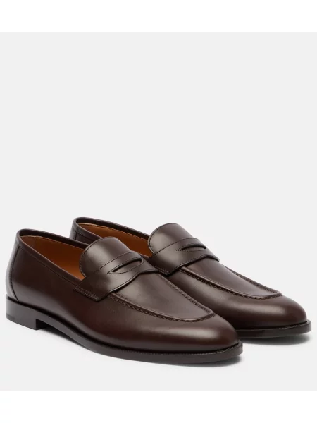 Pantofi loafer Loro Piana din piele maro
