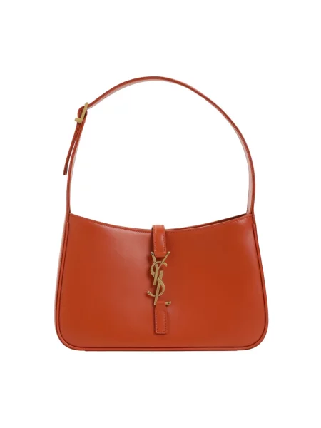 Torebka hobo Saint Laurent skórzana pomarańczowa