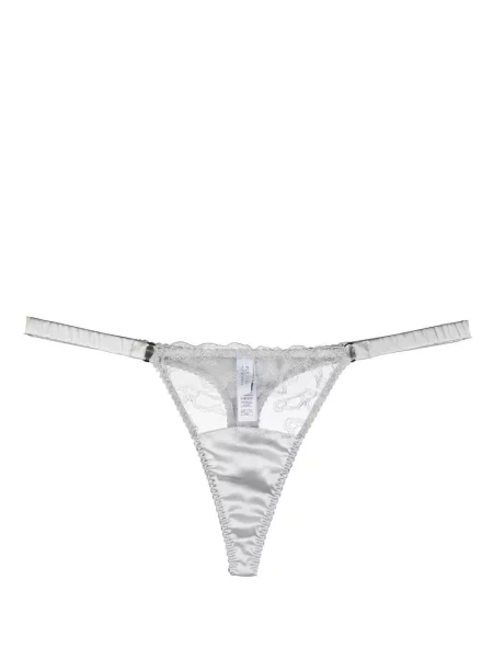 Chiloți tanga Fleur Of England din dantelă gri