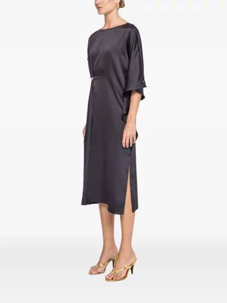 Rochie midi Nissa din satin negru