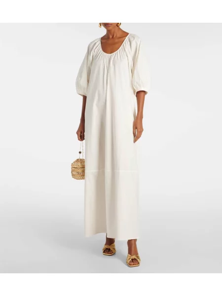 Rochie maxi Adriana Degreas de costum alb