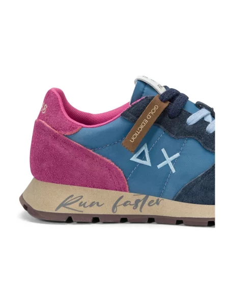 Sneakersy Sun68 zamszowe casual niebieskie