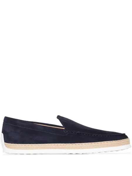 Pantofi loafer Tod's din piele de căprioară albastru