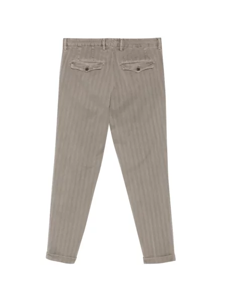 Pantaloni Myths cu model herringbone