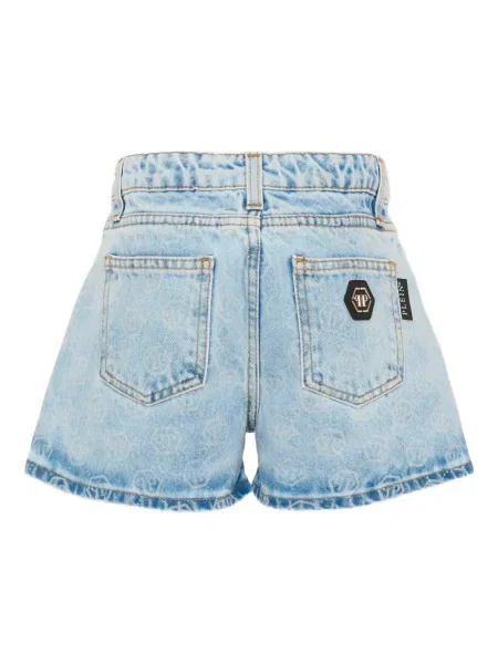 Szorty jeansowe dziecięce Philipp Plein niebieskie