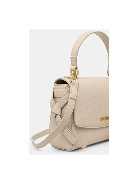 Love Moschino torebka z imitacji skóry beżowa