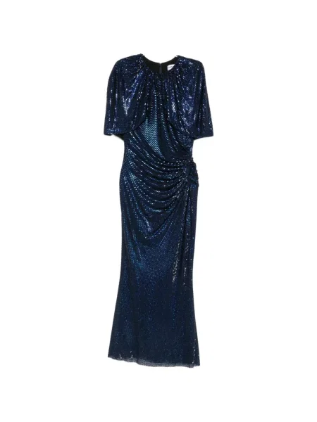 Stras rochie midi Self-portrait albastru